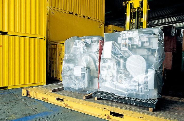 Maschine in Container